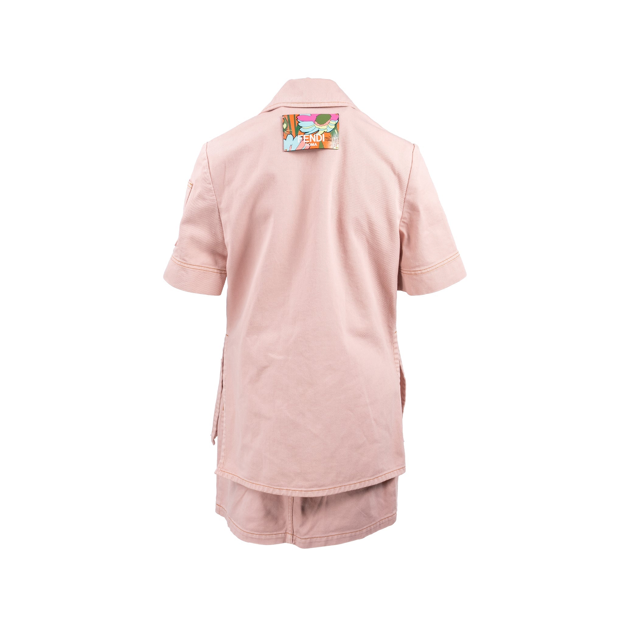 fendi-size-38-denim-jacket-and-skirt-cotton-calfskin-pink
