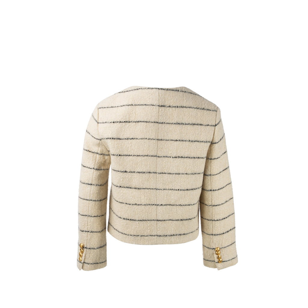 celine-size-34-chasseur-striped-evening-jacket-cream-black