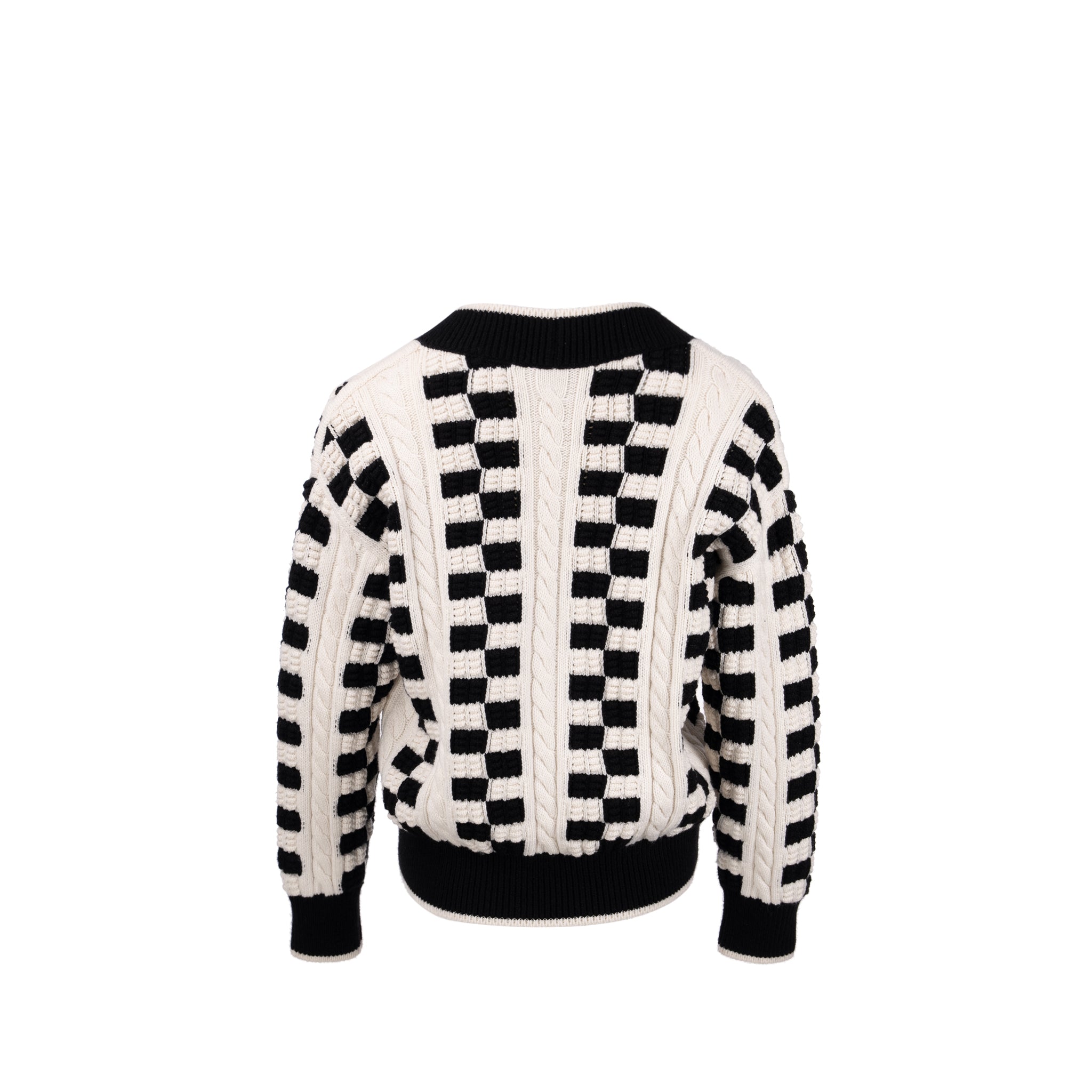 chanel-size-40-sweater-cashmere-black-white