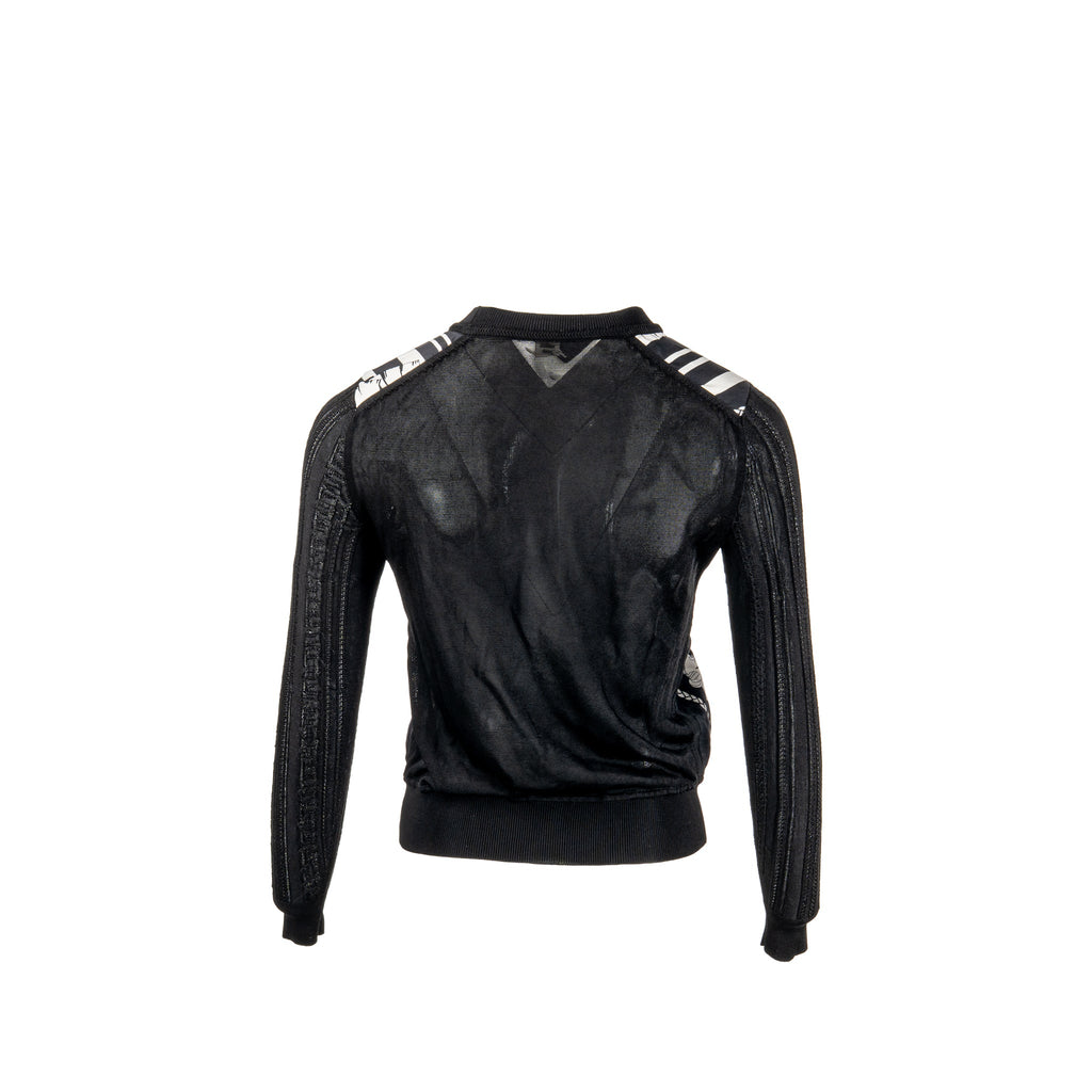 hermes-34-silk-printed-top-black-white