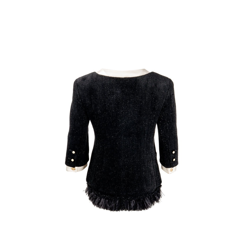 chanel-size-36-20a-runway-matiers-d-art-feather-trim-jacket-black