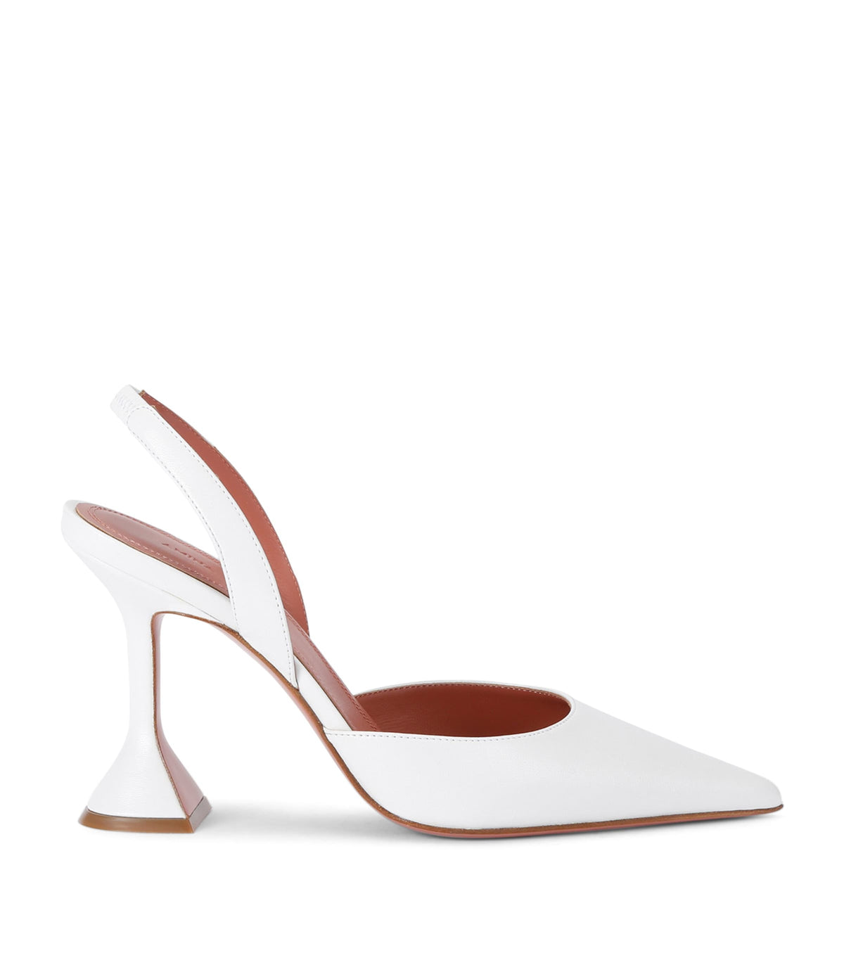 Amina Muaddi Leather Holli Slingback Pumps 95 – 91834