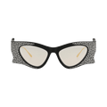 Gucci Cat Eye Frame Recycled Acetate Sunglasses — Black – Gold Yellow GG1328S 30013923 004