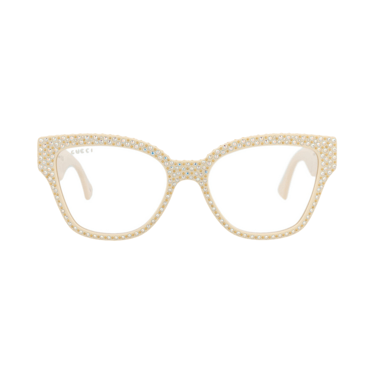 Gucci Cat Eye Frame Recycled Acetate Sunglasses — White