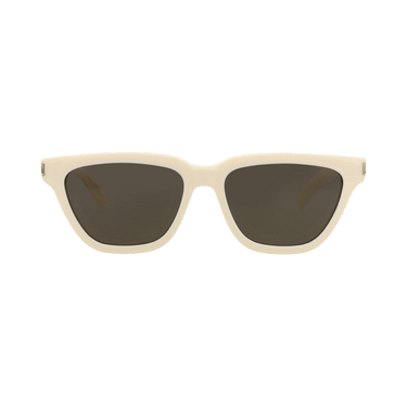 Saint Laurent Cat Eye Frame Recycled Acetate Sunglasses — White