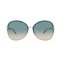 Chloé Round Frame Injection Sunglasses — Green