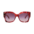 Chloé Square Frame Recycled Acetate Sunglasses — Red