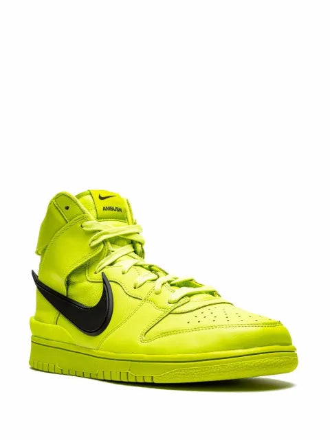 Nike x AMBUSH Dunk High "Flash Lime" sneakers