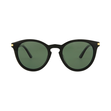 Cartier Round Frame Acetate Sunglasses — Black