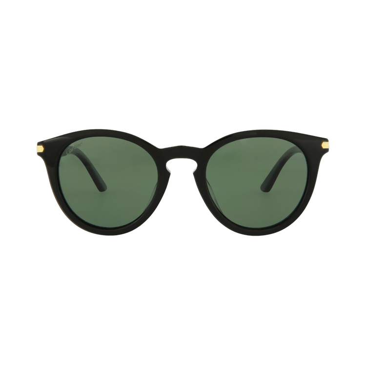 Cartier Round Frame Acetate Sunglasses — Black