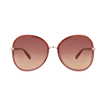 Chloé Round Frame Bio Injection Sunglasses — Red