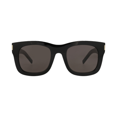 Saint Laurent Square Frame Recycled Acetate Sunglasses — Black