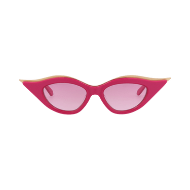 Valentino Cat Eye Frame Acetate/Titanium Sunglasses — Pink