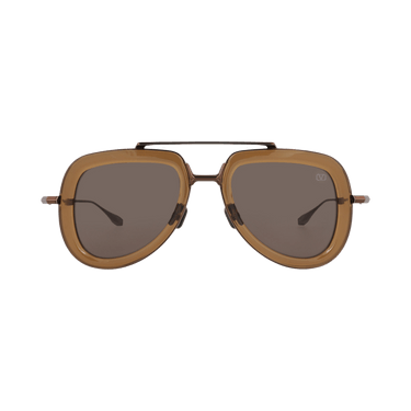 Valentino Aviator Frame Acetate/Metal Sunglasses — Brown – Copper 129D