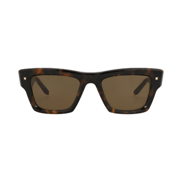 Valentino Square Frame Acetate Sunglasses — Brown – 106B