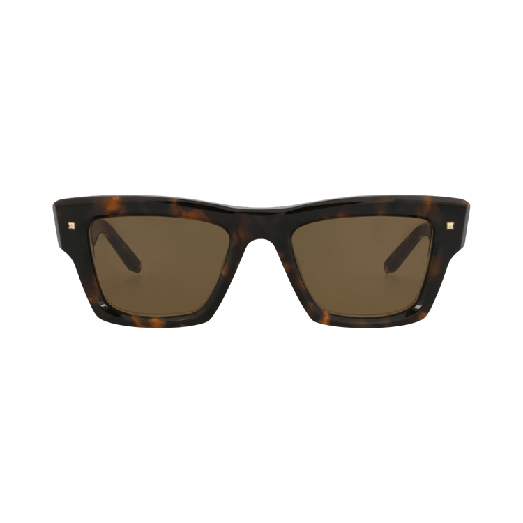 Valentino Square Frame Acetate Sunglasses — Brown – 106B