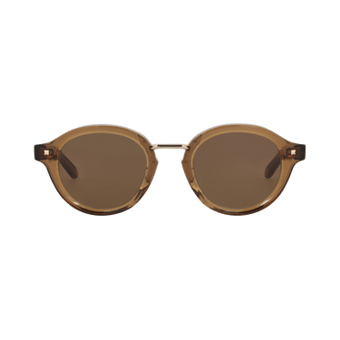 Valentino Round Frame Acetate Sunglasses — Brown – 132D