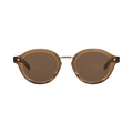 Valentino Round Frame Acetate Sunglasses — Brown – 132D