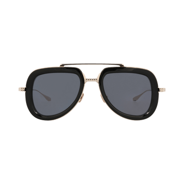 Valentino Aviator-Frame Acetate/Metal Sunglasses — Black