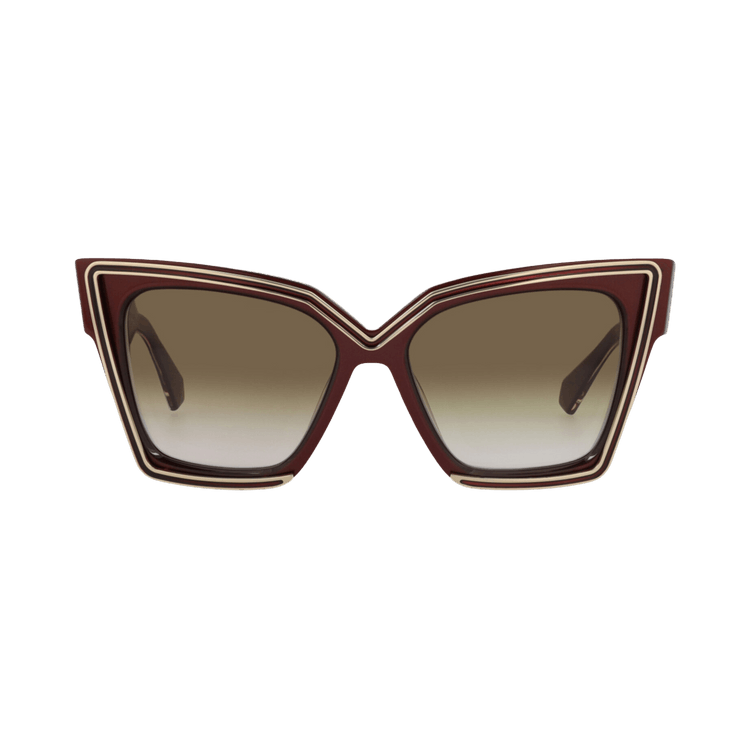 Valentino Cat Eye-Frame Acetate Sunglasses — Brown – 126B 54