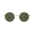 Valentino Round-Frame Metal Sunglasses — Gold – Green 173B 48