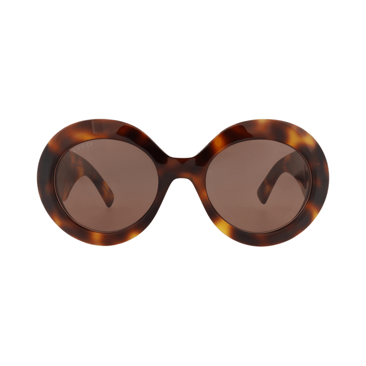 Gucci Round-Frame Recycled Acetate Sunglasses — Brown – Havana GG1647S 30015325 009