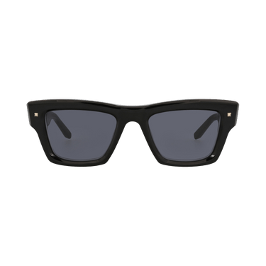 Valentino Square-Frame Acetate Sunglasses — Black – 106A 53