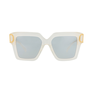 Valentino Square-Frame Acetate Sunglasses — White – Ivory 107C 55