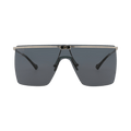 Gucci Shield-Frame Metal Sunglasses — Silver – Grey GG1096S 30013075 001