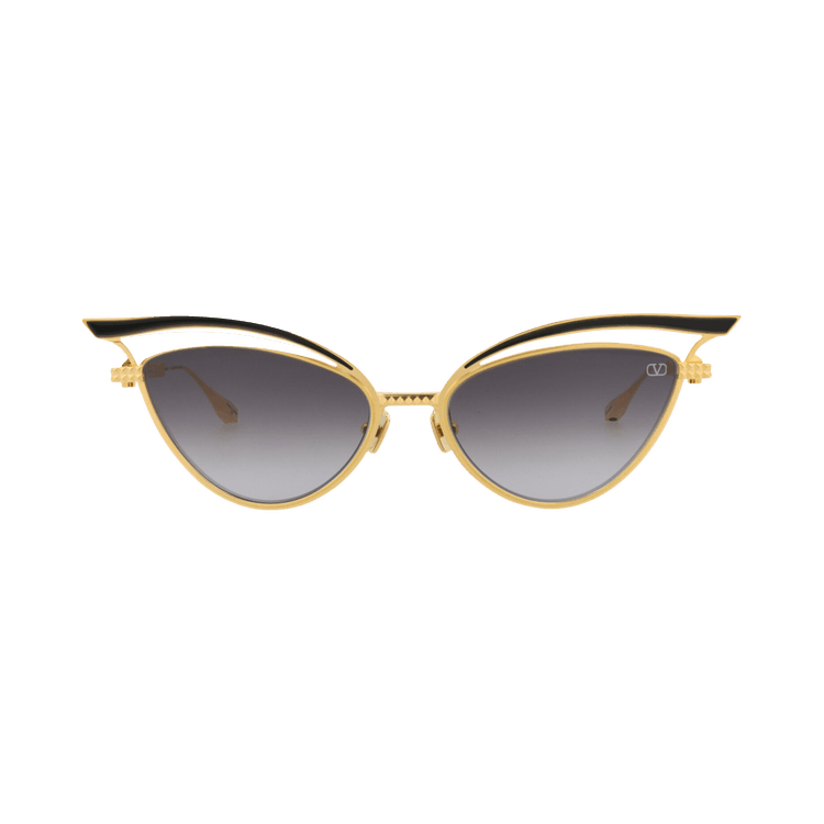 Valentino Cat Eye-Frame Titanium Sunglasses — Gold – Grey 118A