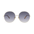 Chloé Round-Frame Metal Sunglasses — Gold – Blue CH0112S30012481 001
