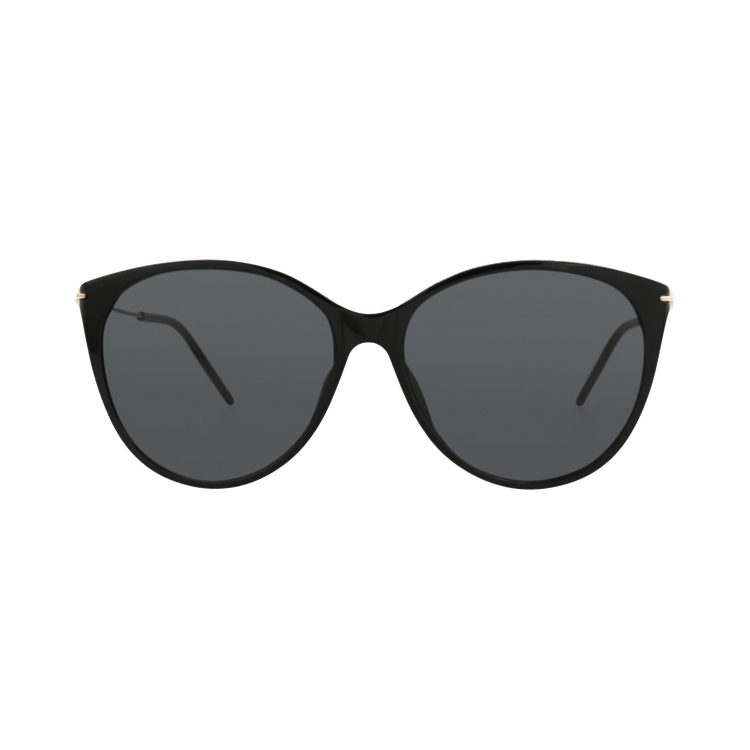 Gucci Cat Eye-Frame Recycled Acetate Sunglasses — Black – Gold Grey GG1268S 30013855 001