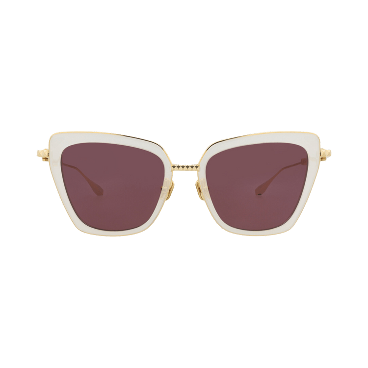 Valentino Cat Eye-Frame Acetate/Metal Sunglasses — White – Ivory Bordeaux 165C 53CA
