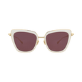 Valentino Cat Eye-Frame Acetate/Metal Sunglasses — White – Ivory Bordeaux 165C 53CA