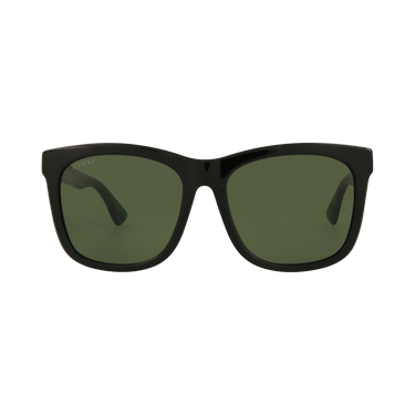 Gucci Rectangle-Frame Acetate Sunglasses — Black