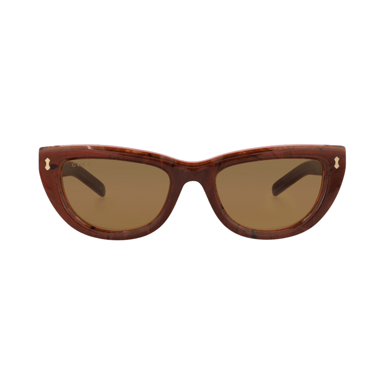 Gucci Cat Eye-Frame Recycled Acetate Sunglasses — Pink – Brown GG1521S 30014799 003