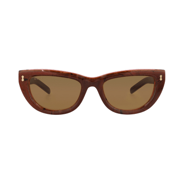 Gucci Cat Eye-Frame Recycled Acetate Sunglasses — Pink – Brown GG1521S 30014799 003