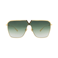 Valentino Aviator-Frame Metal Sunglasses — Gold