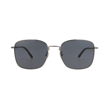 Gucci Square-Frame Metal Sunglasses — Silver – Ruthenium Black Grey GG1350S 30013913 001