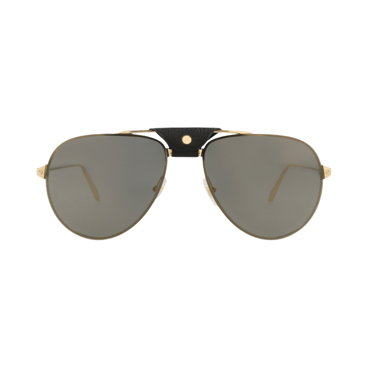Cartier Aviator-Frame Metal Sunglasses — Gold – Grey CT0166S 30006348 002