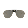 Cartier Aviator-Frame Metal Sunglasses — Gold – Grey CT0166S 30006348 002