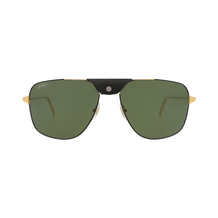 Cartier Aviator-Frame Metal Sunglasses — Gold – Green CT0037S 30002164 002