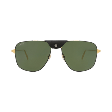 Cartier Aviator-Frame Metal Sunglasses — Gold – Green CT0037S 30002164 002