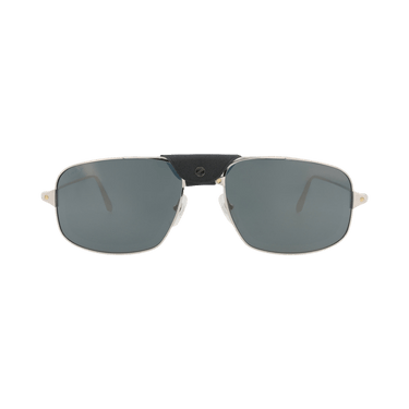 Cartier Aviator-Frame Metal Sunglasses — Silver – Blue CT0193S 30007884 004