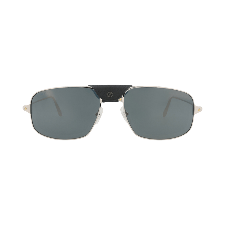 Cartier Aviator-Frame Metal Sunglasses — Silver – Blue CT0193S 30007884 004