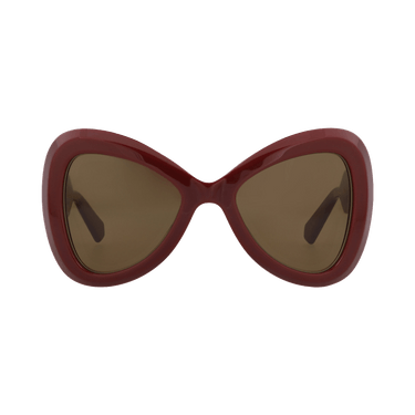 Valentino Cat Eye-Frame Acetate Sunglasses — Brown