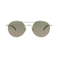 Saint Laurent Round-Frame Metal Sunglasses — Gold