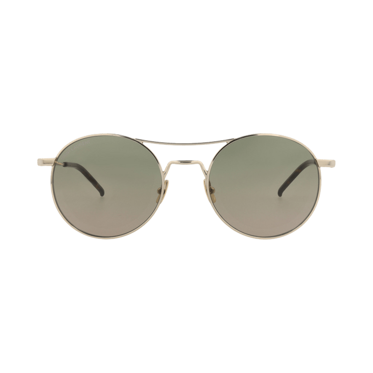 Saint Laurent Round-Frame Metal Sunglasses — Gold