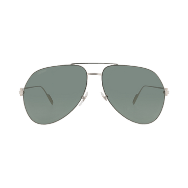 Cartier Aviator-Frame Metal Sunglasses — Silver – Green CT0110S 30003109 008