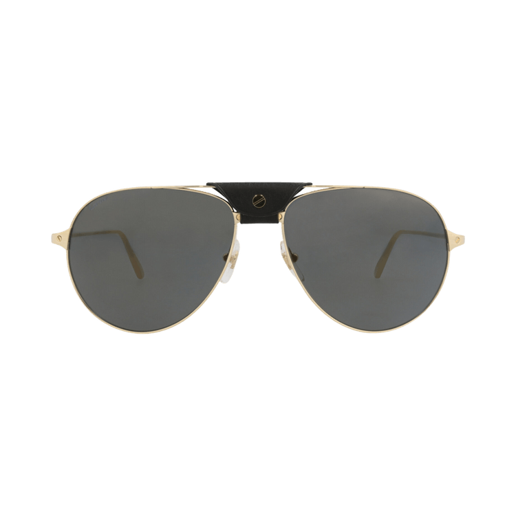 Cartier Aviator-Frame Metal Sunglasses — Gold – Grey CT0038S 30002166 015